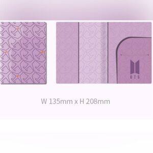 2 BTS travel items- passport cover and luggage tag